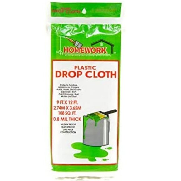 Homework Plastic Drop Cloth Cover - Picture 1 of 7